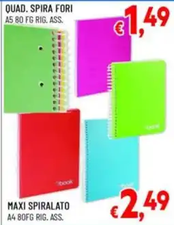 Casabalò Quad. spirala fori A5 80 FG rig. ass. ribook offerta