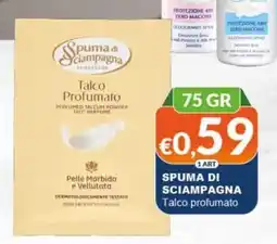 Mister Risparmio Spuma di Sciampagna Talco profumato offerta