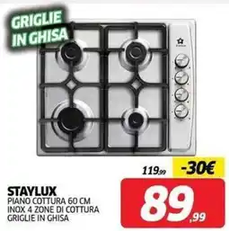Telitaly Staylux piano cottura 60 cm offerta
