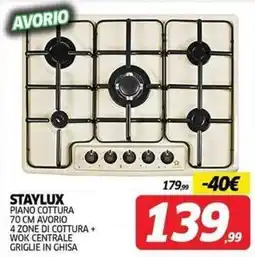 Telitaly Staylux piano cottura 70 cm avorio offerta