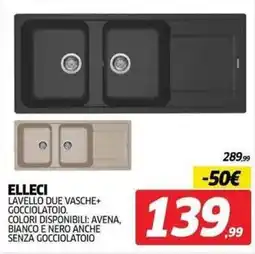 Telitaly Elleci lavello due vasche+gocciolatoio offerta