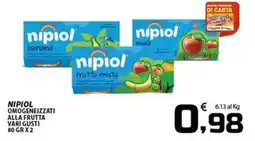 SpesaPiù Supermercati Nipiol omogeneizzati alla frutta offerta