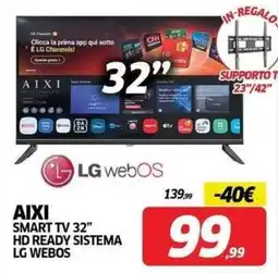 Telitaly AIXI SMART TV 32" HD READY SISTEMA LG WEBOS offerta