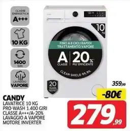 Telitaly Candy lavatrice 10 kg offerta