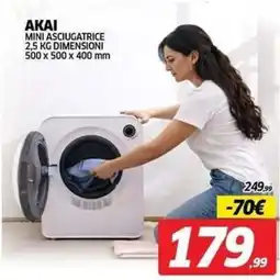Telitaly Akai mini asciugatrice offerta