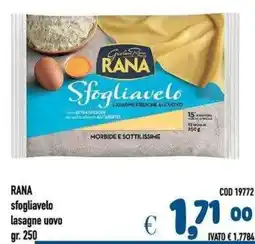 Del Prete Distribuzioni Rana sfogliavelo lasagne uovo offerta