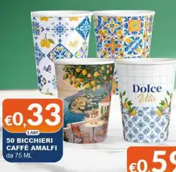 Mister Risparmio Bicchieri caffè Amalfi offerta