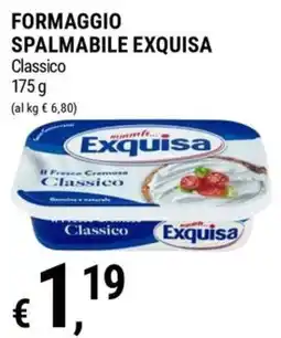 Tre Valli Supermercato Formaggio spalmabile Exquisa Classico offerta