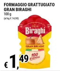 Tre Valli Supermercato Formaggio grattugiato Gran Biraghi offerta