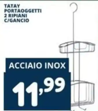 Tatay portaoggetti 2 ripiani c/gancio