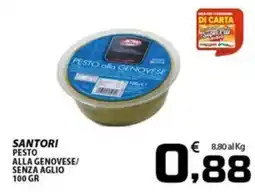 SpesaPiù Supermercati Santori pesto alla genovese senza aglio offerta
