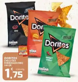 SpesaPiù Supermercati Doritos Chilli/Tex Formaggio/BBQ offerta