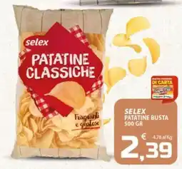 SpesaPiù Supermercati Selex patatine classiche offerta