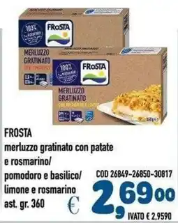Del Prete Distribuzioni Frosta merluzzo gratinato offerta