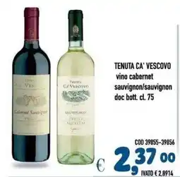 Del Prete Distribuzioni Tenuta Ca' Vescovo vino cabernet sauvignon/sauvignon offerta