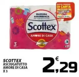 SpesaPiù Supermercati Scottex asciugatutto amore di casa offerta