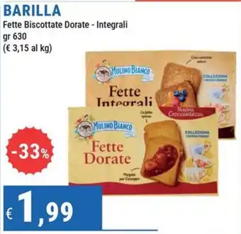 Fette Biscottate Dorate - Integrali