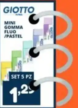 Cossuto Giotto mini gomma fluo/pastel offerta