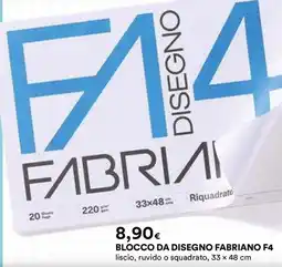 Ipercoop Blocco da disegno Fabriano F4 offerta