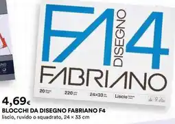 Ipercoop Blocchi da disegno Fabriano F4 offerta