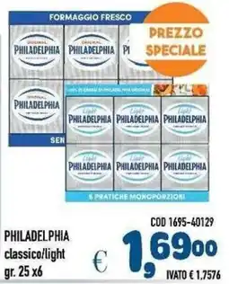 Del Prete Distribuzioni Philadelphia classico/light offerta