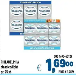 Del Prete Distribuzioni Philadelphia classico/light offerta