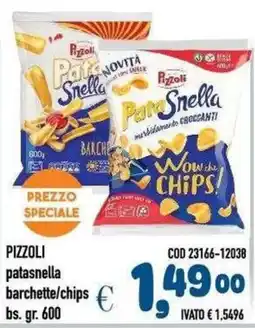 Del Prete Distribuzioni Pizzoli patasnellassnella barchette/chips offerta