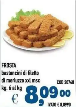 Del Prete Distribuzioni Frosta bastoncini di filetto di merluzzo xxl msc offerta