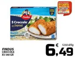 SpesaPiù Supermercati Findus 5 Crocchette Le Originali offerta