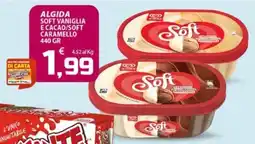 SpesaPiù Supermercati Algida soft vaniglia e cacao/soft caramello offerta
