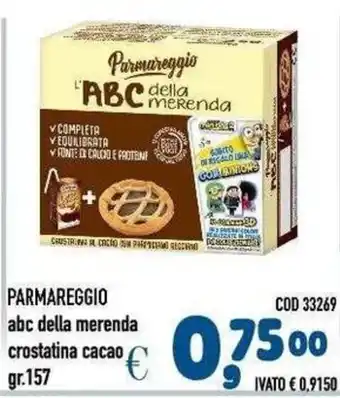 Parmareggio abc della merenda crostatina cacao