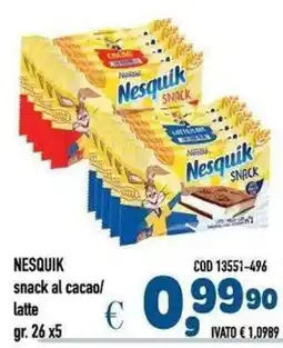Del Prete Distribuzioni Nesquik snack al cacao/latte offerta