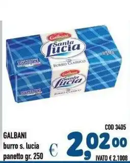 Del Prete Distribuzioni Galbani burro s. lucia offerta
