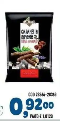 Del Prete Distribuzioni Caramelle ripiene con torrone di canapa bio Giulia offerta