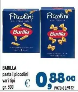 Del Prete Distribuzioni Barilla pasta i piccolini offerta