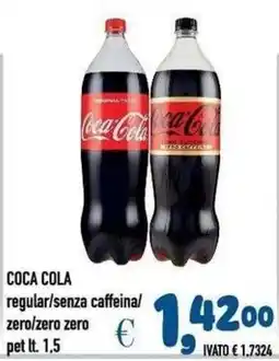 Del Prete Distribuzioni Coca Cola regular/senza caffeina/zero/zero zero offerta
