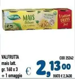Del Prete Distribuzioni Valfrutta mais latt. offerta