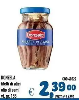 Del Prete Distribuzioni Donzela filetti di alici olio di semi offerta