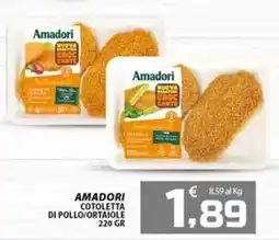 SpesaPiù Supermercati Amadori cotoletta di pollo/ortaiole offerta