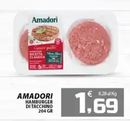 SpesaPiù Supermercati Amadori hamburger di tacchino offerta