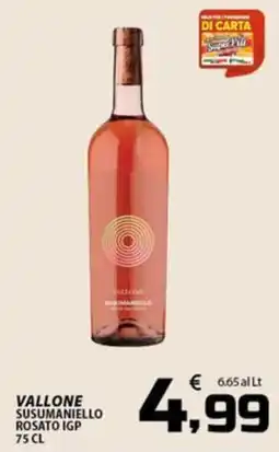 SpesaPiù Supermercati Vallone Susumaniello Rosato IGP offerta