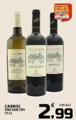 SpesaPiù Supermercati Carrisi vini vari tipi offerta