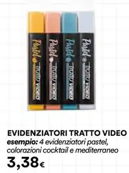 Ipercoop Evidenziatori Tratto Video Pastel offerta