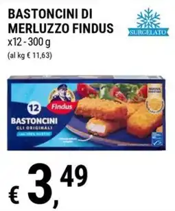 Tre Valli Supermercato Bastoncini di merluzzo Findus offerta