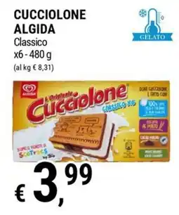 Tre Valli Supermercato Cucciolone Classico Algida offerta