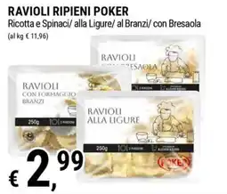Tre Valli Supermercato Ravioli ripieni poker offerta