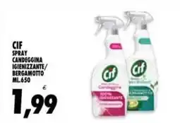 Compri Meglio Cif spray candeggina igienizzante bergamotto offerta