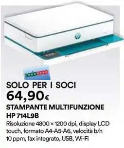 Ipercoop Stampante multifunzione HP 714L9B offerta