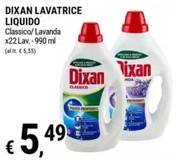 Tre Valli Supermercato Dixan lavatrice liquido classico offerta
