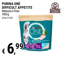 Tre Valli Supermercato Purina One Difficult Appetite Merluzzo e Trota offerta